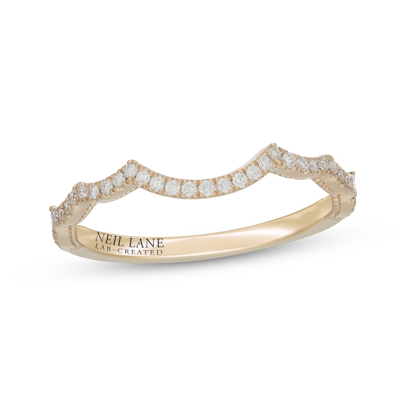 Main Image 1 of Neil Lane Artistry Lab-Grown Diamond Contour Wedding Band 1/6 ct tw 14K Yellow Gold