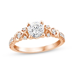 Round-Cut Diamond Engagement Ring 1-1/5 ct tw 14K Rose Gold