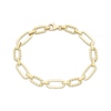 Thumbnail Image 1 of Oval Link Twist Bracelet 10K Yellow Gold 7.5&quot;