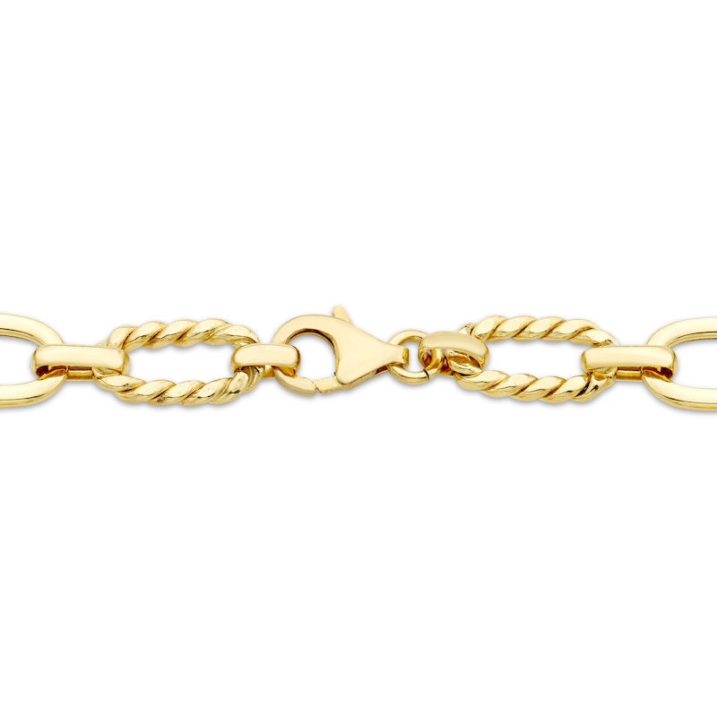 Main Image 3 of Oval Link Twist Bracelet 10K Yellow Gold 7.5&quot;