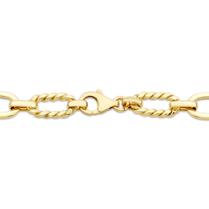 Oval Link Twist Bracelet 10K Yellow Gold 7.5