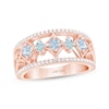 Thumbnail Image 0 of THE LEO First Light Diamond Princess & Round-Cut Anniversary Band 3/4 ct tw 14K Rose Gold