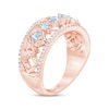 Thumbnail Image 1 of THE LEO First Light Diamond Princess & Round-Cut Anniversary Band 3/4 ct tw 14K Rose Gold