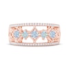 Thumbnail Image 2 of THE LEO First Light Diamond Princess & Round-Cut Anniversary Band 3/4 ct tw 14K Rose Gold