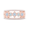 Thumbnail Image 3 of THE LEO First Light Diamond Princess & Round-Cut Anniversary Band 3/4 ct tw 14K Rose Gold