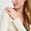 Thumbnail Image 4 of THE LEO First Light Diamond Princess & Round-Cut Anniversary Band 3/4 ct tw 14K Rose Gold
