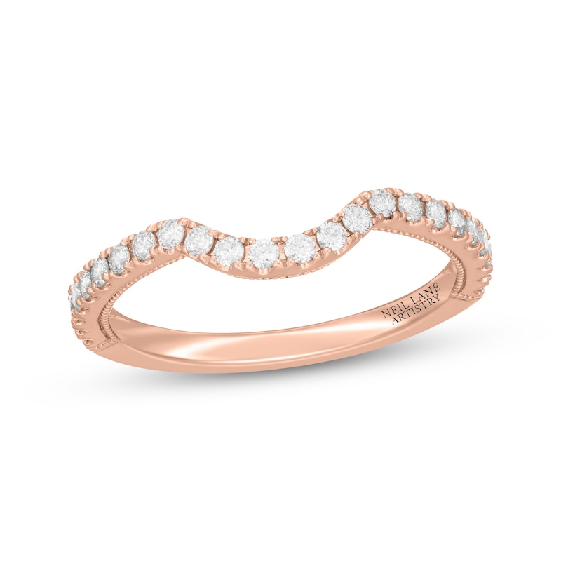 Main Image 7 of Neil Lane Artistry Lab-Grown Diamond Contour Wedding Band 1/3 ct tw 14K Rose Gold