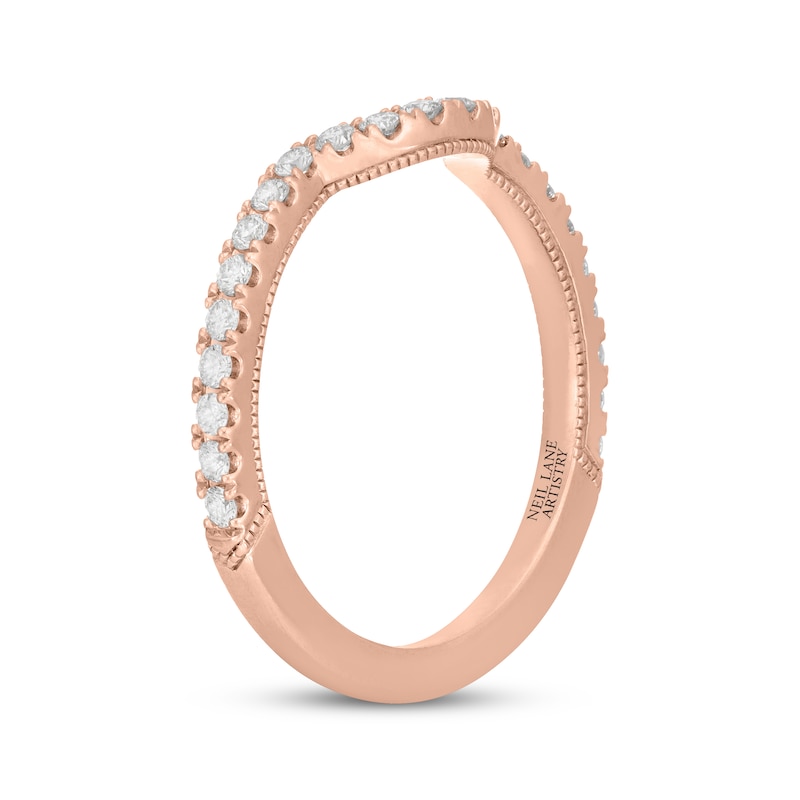 Main Image 8 of Neil Lane Artistry Lab-Grown Diamond Contour Wedding Band 1/3 ct tw 14K Rose Gold