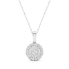 Thumbnail Image 1 of KAY Lab-Grown Diamonds Circle Halo Necklace 1/2 ct tw 10K White Gold 18&quot;