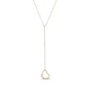 Thumbnail Image 1 of Polished Heart Paperclip "Y" Necklace 14K Yellow Gold 18"