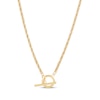 Thumbnail Image 1 of Toggle Hollow Rope Chain Necklace 10K Yellow Gold 17.75"