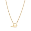 Thumbnail Image 2 of Toggle Rope Chain Necklace Hollow 10K Yellow Gold 17.75&quot;