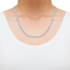 Thumbnail Image 3 of Multi-Diamond Center Tennis Necklace 1/2 ct tw Sterling Silver 17"
