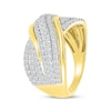 Thumbnail Image 1 of Diamond Multi-Row Crossover Ring 1 ct tw 10K Yellow Gold