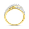 Thumbnail Image 2 of Diamond Multi-Row Crossover Ring 1 ct tw 10K Yellow Gold