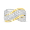 Thumbnail Image 4 of Diamond Multi-Row Crossover Ring 1 ct tw 10K Yellow Gold