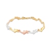 Thumbnail Image 0 of Dolphin Link Bracelet 10K Tri-Tone Gold 7.25"