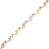 Thumbnail Image 1 of Dolphin Link Bracelet 10K Tri-Tone Gold 7.25"