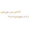 Thumbnail Image 3 of Dolphin Link Bracelet 10K Tri-Tone Gold 7.25&quot;