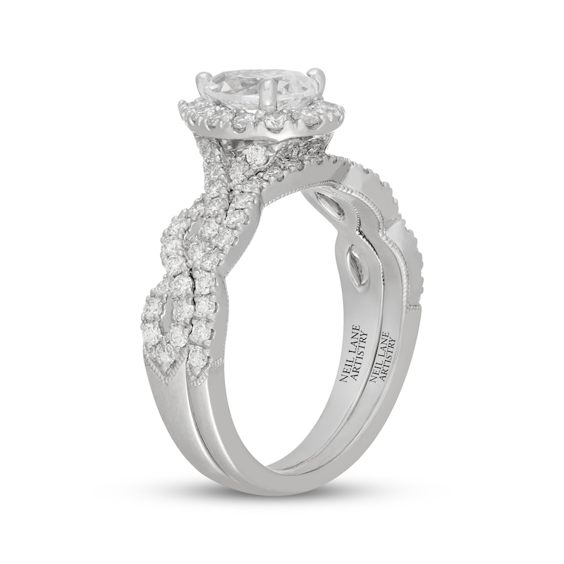 Main Image 2 of Neil Lane Artistry Pear-Shaped Lab-Grown Diamond Bridal Set 1-5/8 ct tw 14K White Gold