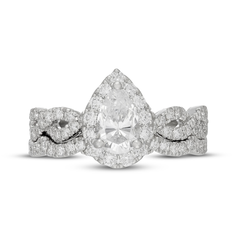 Main Image 3 of Neil Lane Artistry Pear-Shaped Lab-Grown Diamond Bridal Set 1-5/8 ct tw 14K White Gold
