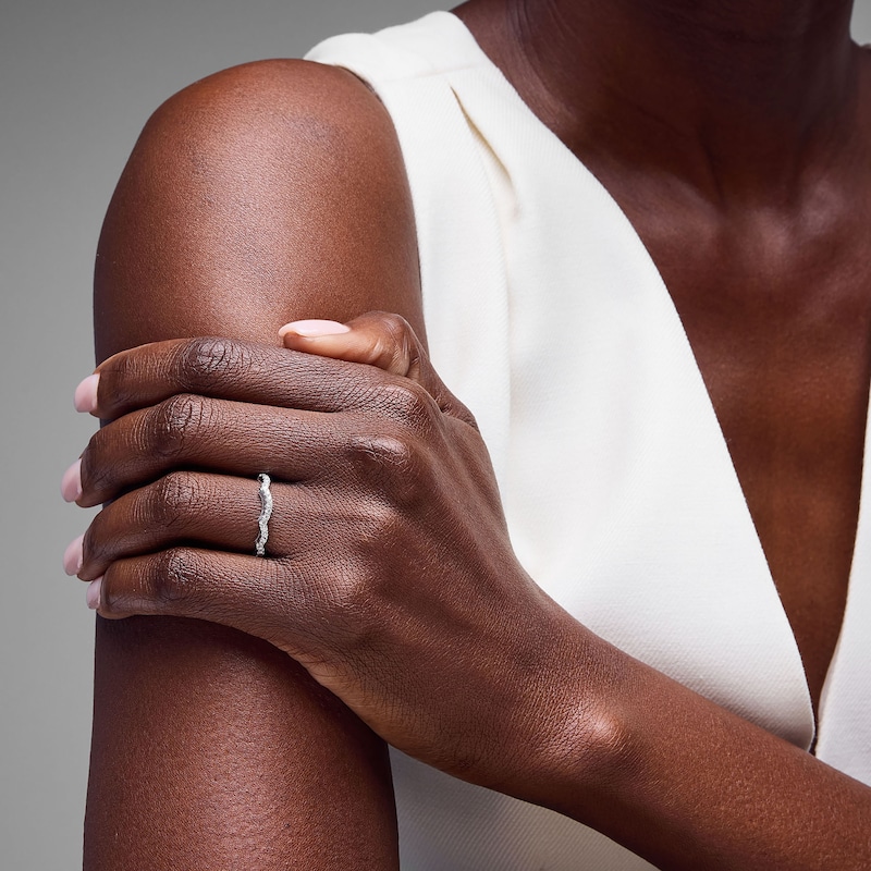 Main Image 15 of Neil Lane Artistry Lab-Grown Diamond Scalloped Wedding Band 1/4 ct tw 14K White Gold