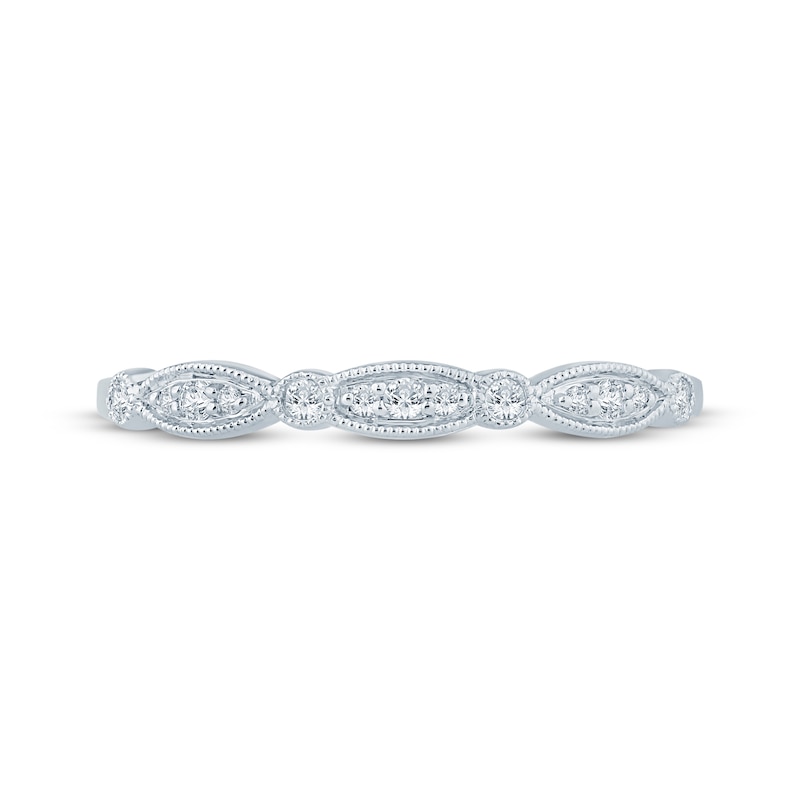 Main Image 3 of Now + Forever Diamond Milgrain Wedding Band 1/15 ct tw 14K White Gold