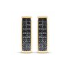 Thumbnail Image 2 of Men's Black Diamond Huggie Hoop Earrings 1/3 ct tw 10K Yellow Gold