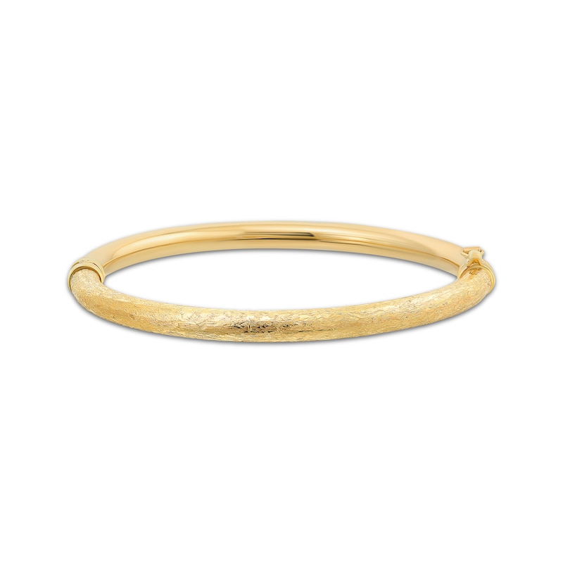 Main Image 1 of Reaura Textured Bangle Bracelet Repurposed 14K Yellow Gold