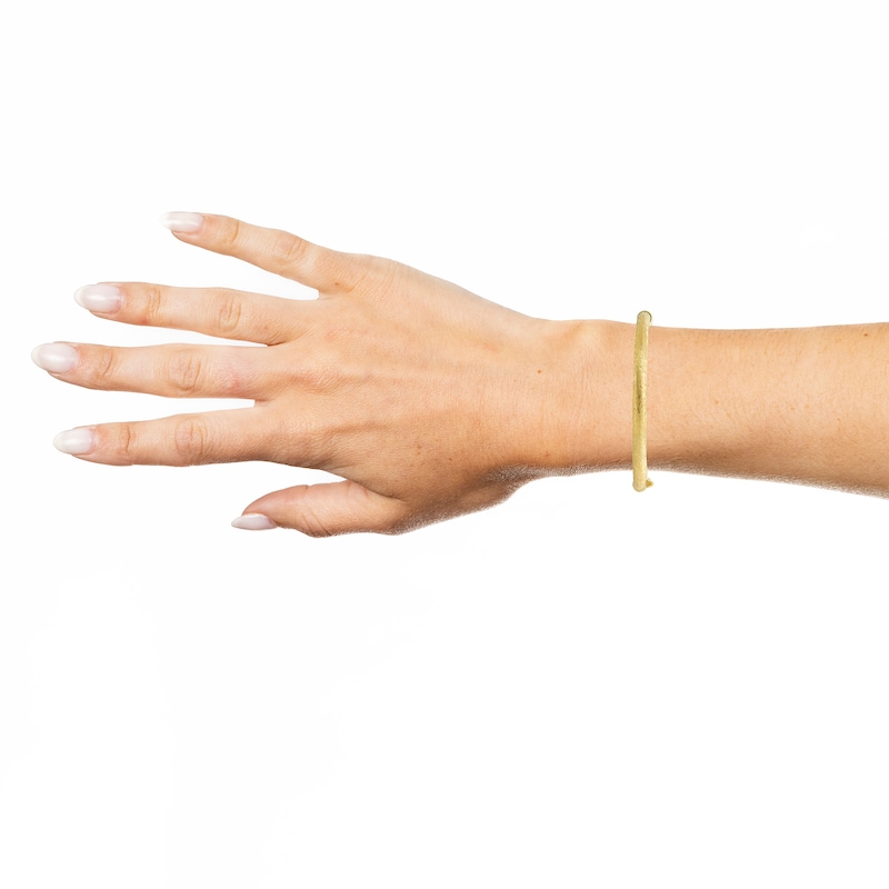 Main Image 2 of Reaura Textured Bangle Bracelet Repurposed 14K Yellow Gold