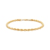 Thumbnail Image 1 of Glitter Rope Chain Bracelet 3.8mm Solid 10K Yellow Gold 9&quot;