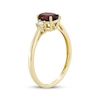 Thumbnail Image 1 of Oval-Cut Garnet & Diamond Ring 1/10 ct tw 10K Yellow Gold