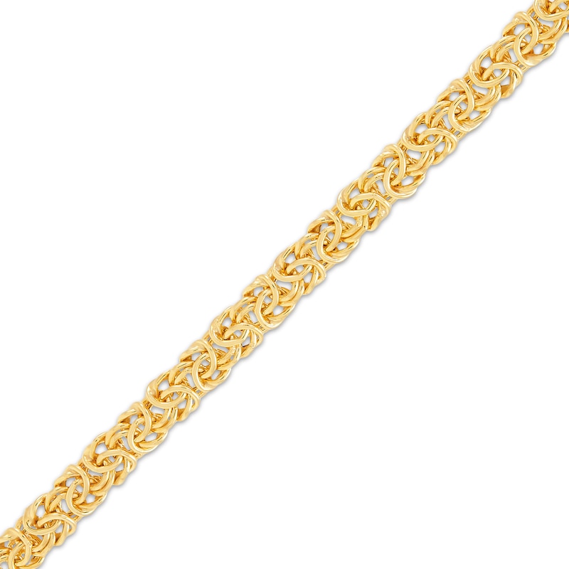 Main Image 2 of Byzantine Chain Bracelet 2.95mm Hollow 14K Yellow Gold 7.5&quot;