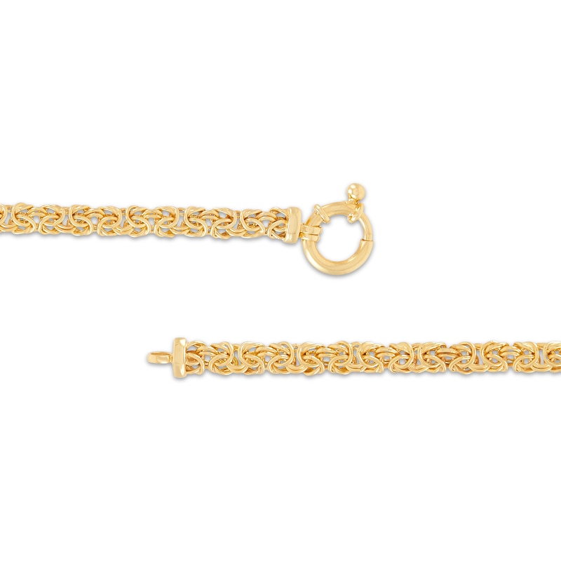 Main Image 3 of Byzantine Chain Bracelet 2.95mm Hollow 14K Yellow Gold 7.5&quot;
