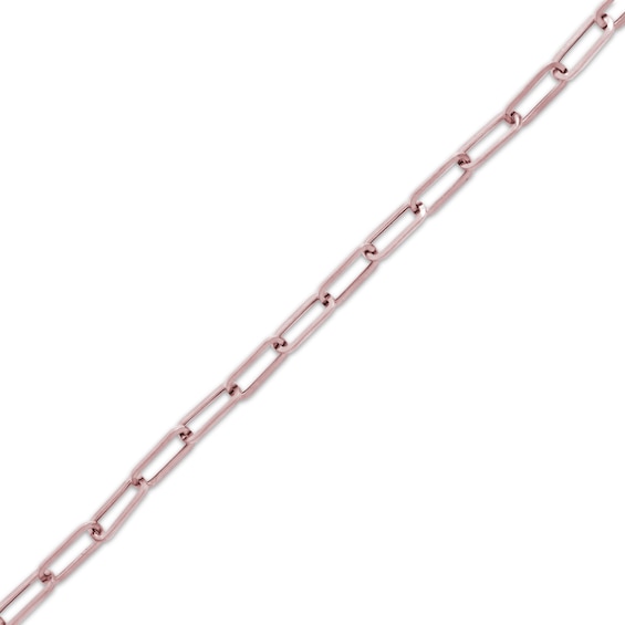 Thumbnail Image 2 of Paperclip Chain Bracelet 5.5mm Hollow 10K Rose Gold 7.5"