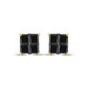 Thumbnail Image 1 of Men's Square-Cut Black Diamond Quad Stud Earrings 1 ct tw 10K Yellow Gold