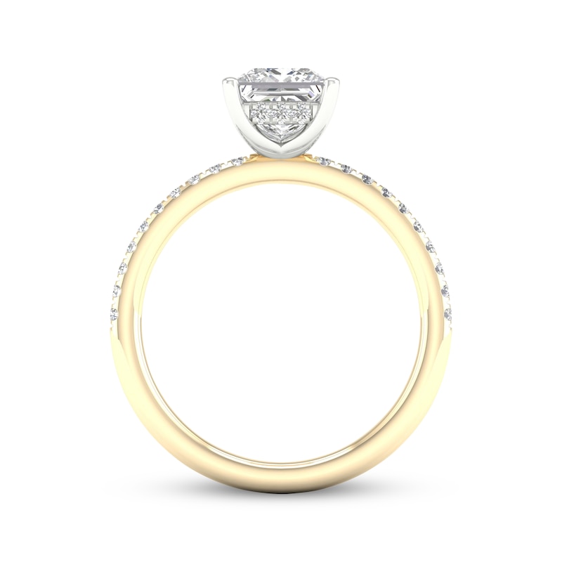 Lab-Created Diamonds by KAY Princess-Cut Engagement Ring 1-3/4 ct tw 14K Two-Tone Gold