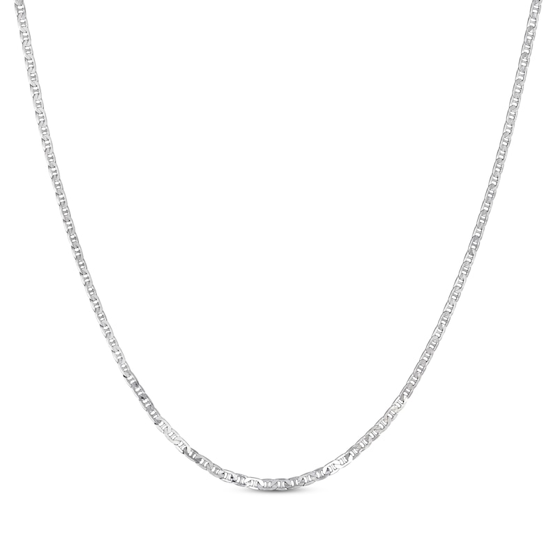 Main Image 1 of Diamond-Cut Mariner Chain Necklace 3mm 100% Repurposed Solid Sterling Silver 18&quot;