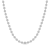 Thumbnail Image 1 of Men's Multi-Diamond Bead Necklace 3 ct tw Sterling Silver 20&quot;