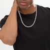 Thumbnail Image 3 of Men's Multi-Diamond Bead Necklace 3 ct tw Sterling Silver 20&quot;