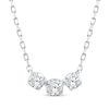 Thumbnail Image 1 of Memories, Moments, Magic Diamond Three-Stone Necklace 1/3 ct tw 10K White Gold 18.5"