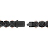 Thumbnail Image 3 of Men's Black Spinel Link Bracelet Black & Rose Stainless Steel 8.5"