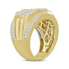 Thumbnail Image 2 of Men's Diamond Diagonal Strip Ring 2 ct tw 10K Yellow Gold