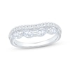 Thumbnail Image 1 of Now + Forever Lab-Grown Diamonds Marquise & Round-Cut Two-Row Contour Ring 3/4 ct tw 14K White Gold