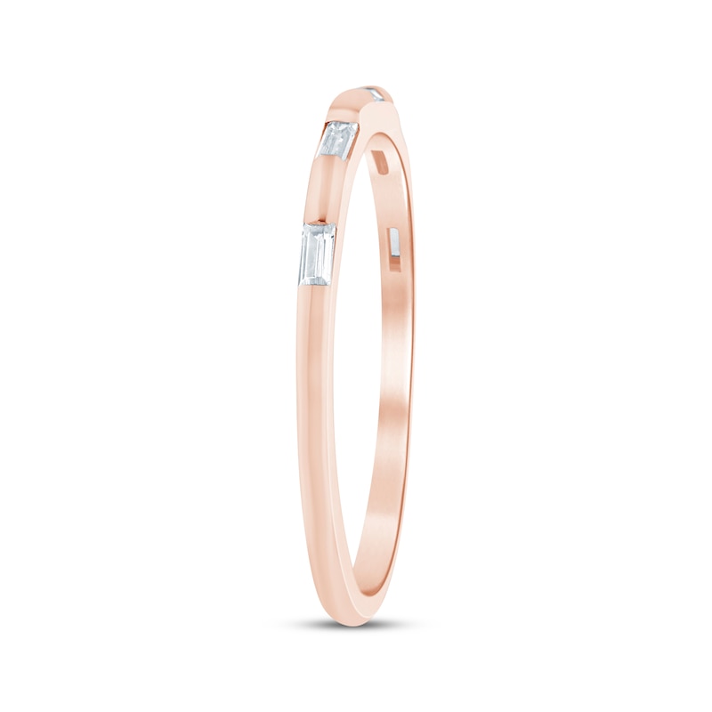 Main Image 2 of Now + Forever Baguette-Cut Diamond Five-Stone Anniversary Ring 1/5 ct tw 10K Rose Gold