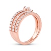 Thumbnail Image 2 of Pear-Shaped Diamond Three-Row Spiral Ring 1 ct tw 10K Rose Gold
