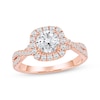 Thumbnail Image 1 of Now + Forever Lab-Grown Diamonds Round-Cut Halo Engagement Ring 1-1/2 ct tw 14K Rose Gold