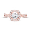 Thumbnail Image 3 of Now + Forever Lab-Grown Diamonds Round-Cut Halo Engagement Ring 1-1/2 ct tw 14K Rose Gold
