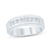 Thumbnail Image 1 of Now + Forever Men's Grooved Diamond Wedding Band 3/4 ct tw 10K White Gold