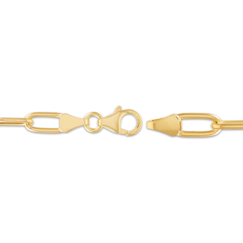 Main Image 3 of Charmed Memories Paperclip Chain Bracelet 4.95mm Hollow 10K Yellow Gold 7.5&quot;